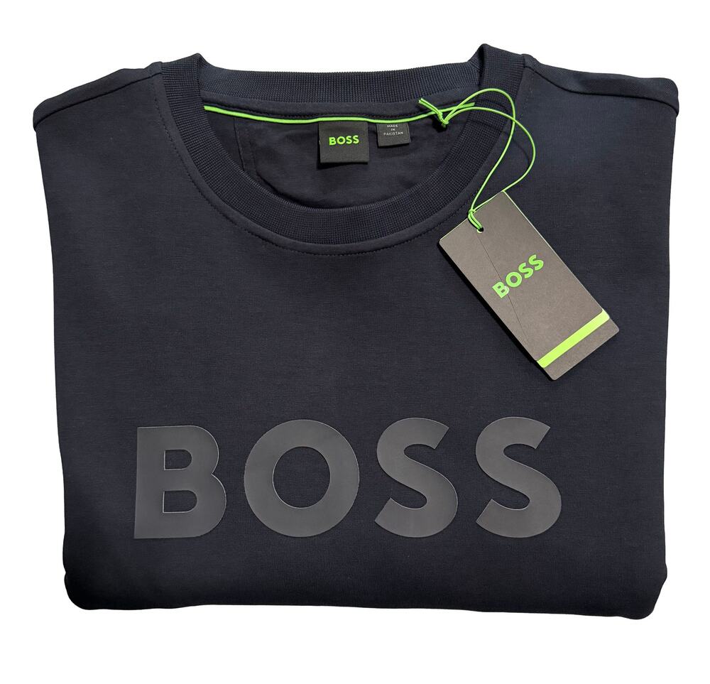 Boss Salbo Pullover Sweatshirt Men's 3XL Big & Tall Crew Neck Black NWT